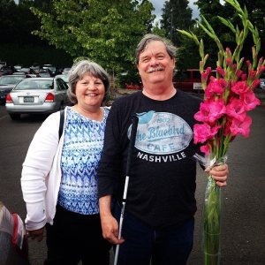Mom and dad and fleurs